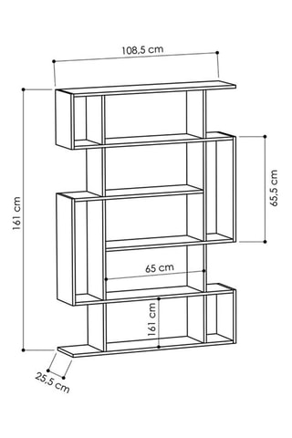 Bibliothèque - 108,5 x 25,5 x 161 cm