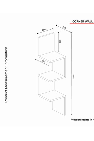 Etagère murale 3 niveaux Corner - 25 x 105,4 x 25 cm