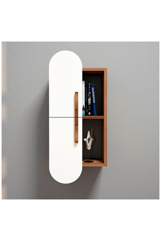 Etagère murale 2 niveaux - 35 x 22 x 80 cm