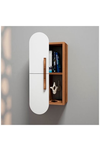 Etagère murale 2 niveaux - 35 x 22 x 80 cm