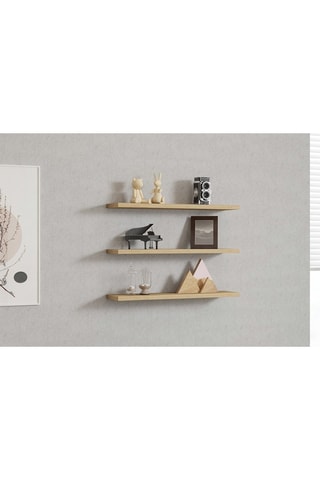 3 étagères murales - 60 x 1,8 x 14,5 cm