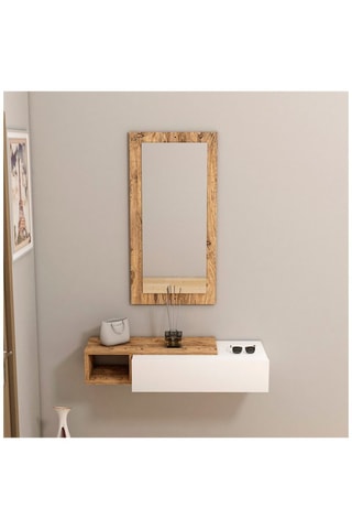 Meuble de couloir suspendu Vien - 82 x 15,8 x 29,6 cm