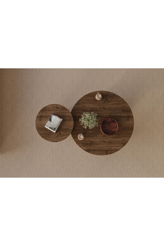 2 Tables basses rondes - 70 x 40 cm et 40 x 47 cm