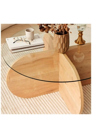 Table basse en verre Bubble - 75 x 75 x 35 cm