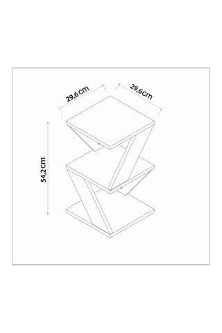 Table d'appoint Albeni - 29,6 x 54,2 x 29,6 cm