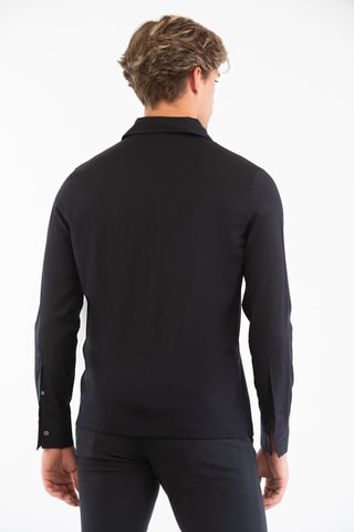 Chemise regular en laine vierge - Bleu nuit - Glanshirt