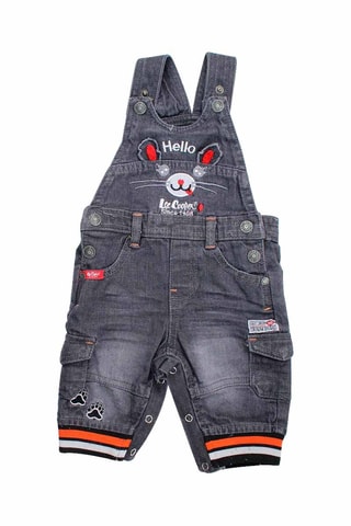 Polo de manga larga y peto  - Gris y naranja