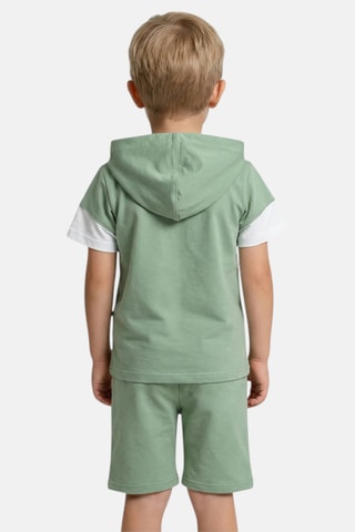 Sudadera con capucha y short - Verde