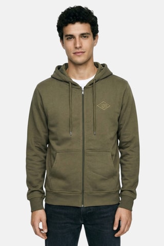 Sudadera con capucha - Caqui