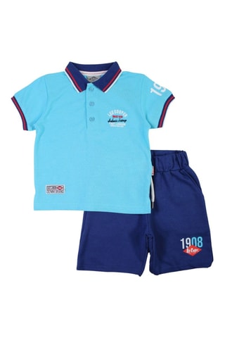 Polo y short  - Azul