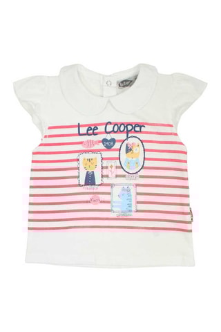 Blusa y short - Blanco y azul marino - Lee Cooper - Rosa