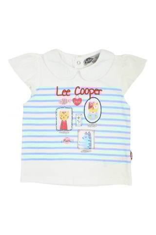 Blusa y short - Blanco y fucsia - Lee Cooper - Azul