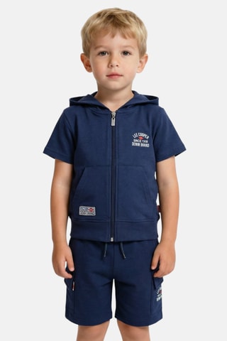 Sudadera con capucha y short - Azul marino