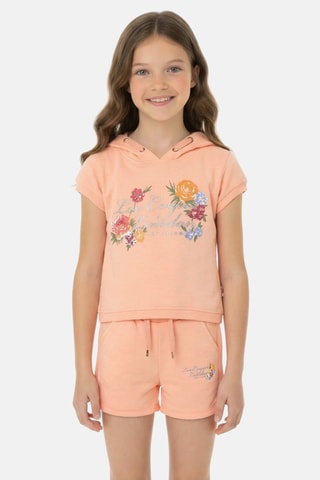 Sudadera con capucha y short - Rosa