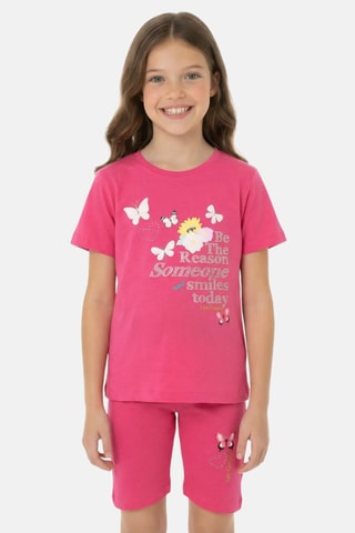 Camiseta y short - Fucsia