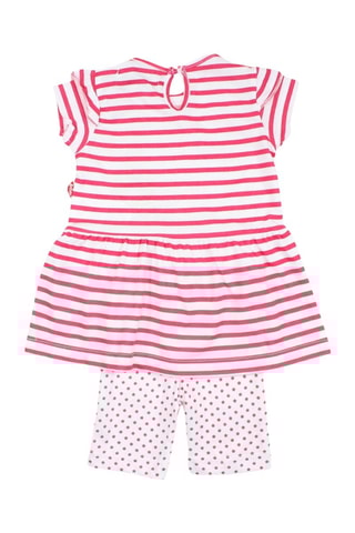 Vestido y pantalón  - Blanco y rosa