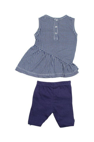 Vestido y pantalón  - Blanco y azul