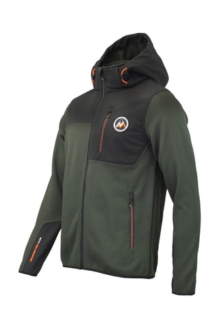 Jasje Softshell Carhood - Kaki - Zwart en groen