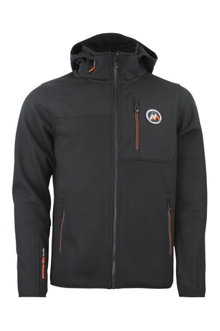 Jasje Softshell Carhood - Zwart - Zwart en oranje