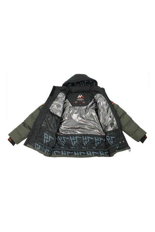 Gewatteerde Jas met Capuchon Cerulis Kaki - Zwart