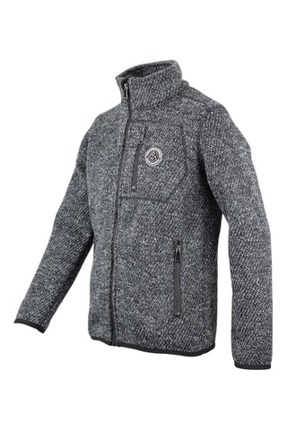 Fleece Sweater Ecapino Gemêleerd Zwart - Grijs