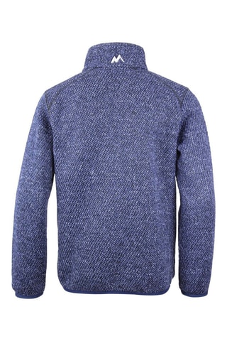 Fleece Sweater Ecapino Gemêleerd Zwart - Blauw