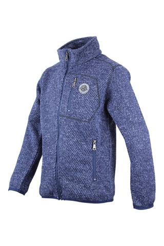 Fleece Sweater Ecapino Gemêleerd Zwart - Blauw