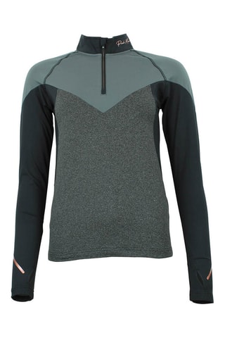 T-shirt Antor Gemêleerd grijs en Petrolblauw - Zwart