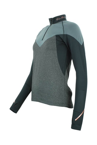 T-shirt Antor Gemêleerd grijs en Petrolblauw - Zwart