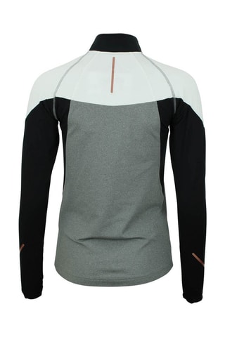 T-shirt Antor Gemêleerd grijs en Petrolblauw - Zwart