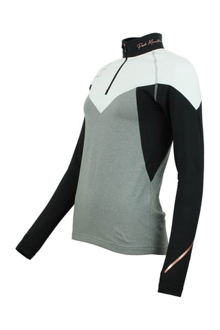 T-shirt Antor Gemêleerd grijs en Petrolblauw - Zwart