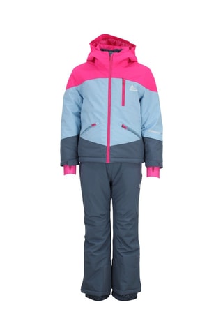 Jasje met Capuchon en Skibroek Facorse - Hemelsblauw en Fuchsia - Blauw en roze