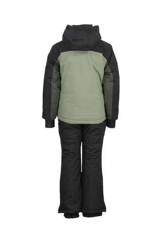 Jasje met Capuchon en Skibroek Ecerome - Zwart en Kaki - Zwart en groen