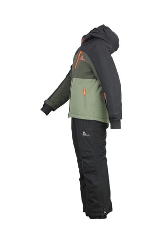 Jasje met Capuchon en Skibroek Ecerome - Zwart en Kaki - Zwart en groen