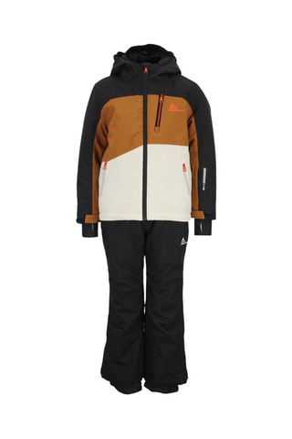 Jasje met Capuchon en Skibroek Ecerome - Zwart en Kaki - Zwart en bruin