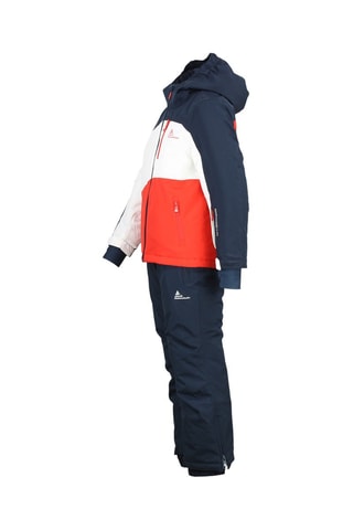 Jasje met Capuchon en Skibroek Ecerome - Zwart en Kaki - Wit, blauw en oranje