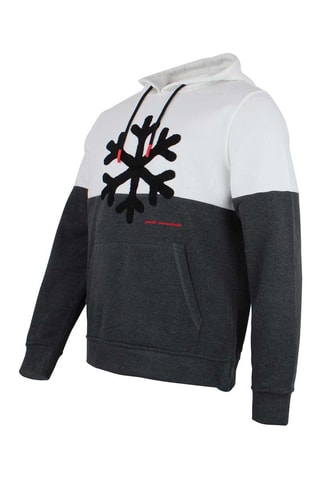 Sweater met Capuchon Carlo Gemêleerd Donkergrijs en Wit - Zwart