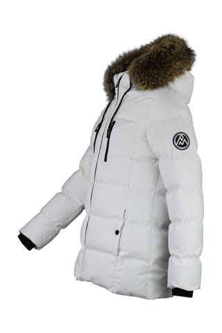 Parka met Capuchon Anory - Wit - Zwart en wit