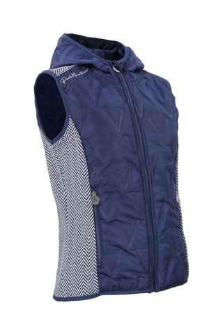 Mouwloos Jasje met Capuchon Antilope - Marineblauw - Blauw en wit