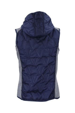 Mouwloos Jasje met Capuchon Antilope - Marineblauw - Blauw en wit