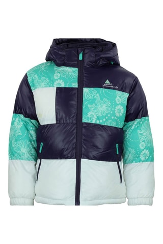 Gewatteerde Jas met Capuchon Falea Zwart - Blauw