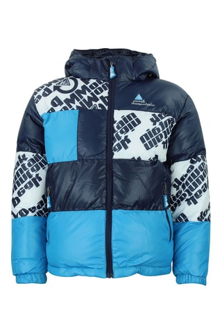 Gewatteerde Jas met Capuchon Eleo Zwart - Blauw