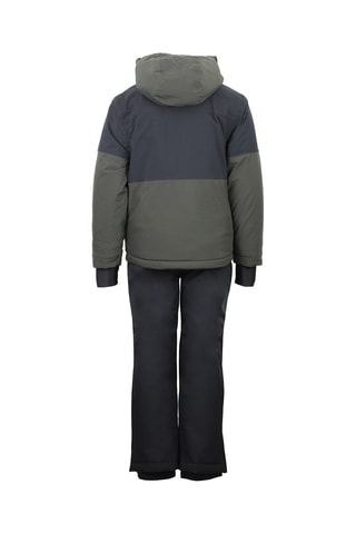 Jasje met Capuchon en Broek - Kaki en Zwart - Zwart en groen