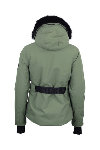 Ski-jasje met Capuchon Alcone - Ecru - Zwart en groen