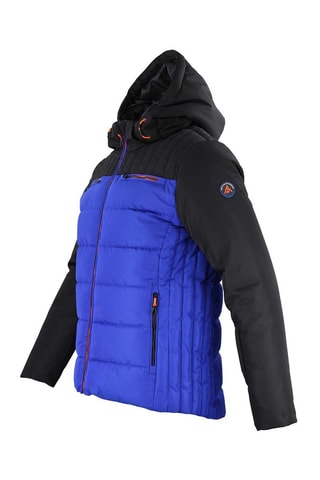 Gewatteerde Jas met Capuchon Cadalpi Zwart en Blauw - Blauw