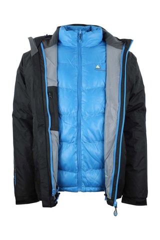 2-in-1 Ski-jasje Cixi Zwart en Lichtblauw - Blauw