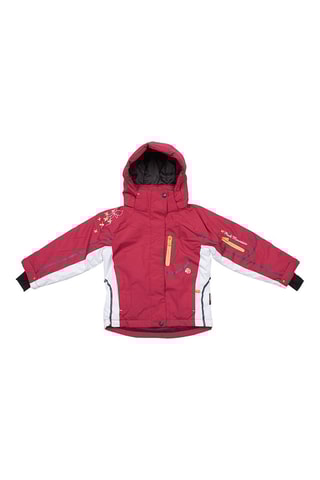 Jasje met Capuchon en Skibroek Gauline - Frambozenrood - Wit, zwart en rood