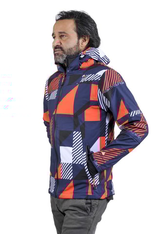 Jack met Capuchon Cover Peak Mountain - Blauw en Grijs - Blauw