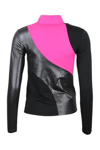 T-shirt Abrille - Fuchsia en Zwart - Zwart en roze