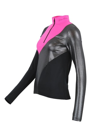 T-shirt Abrille - Fuchsia en Zwart - Zwart en roze